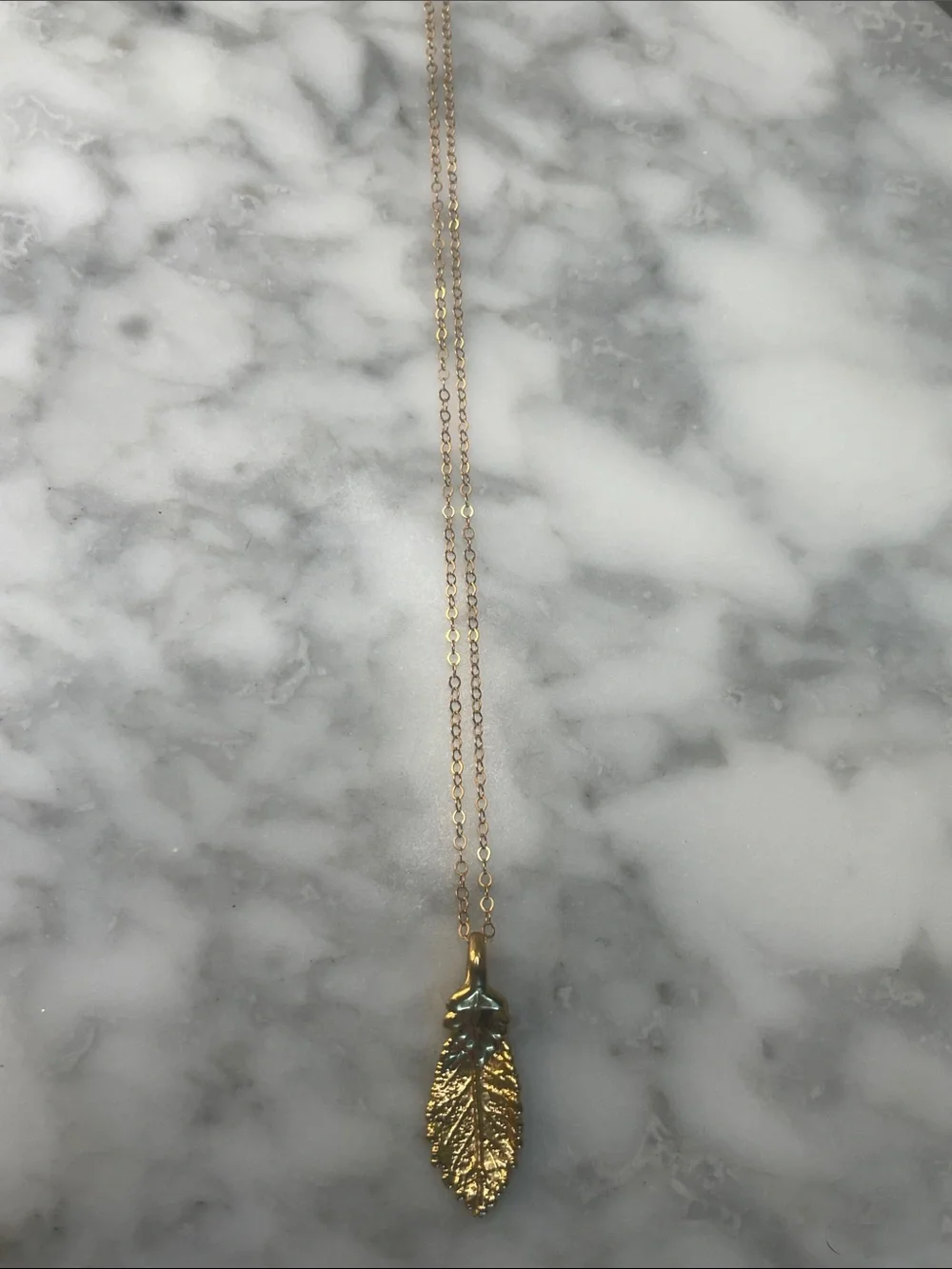 Gold Leaf Pendant Necklace - Women Jewelry gold filled